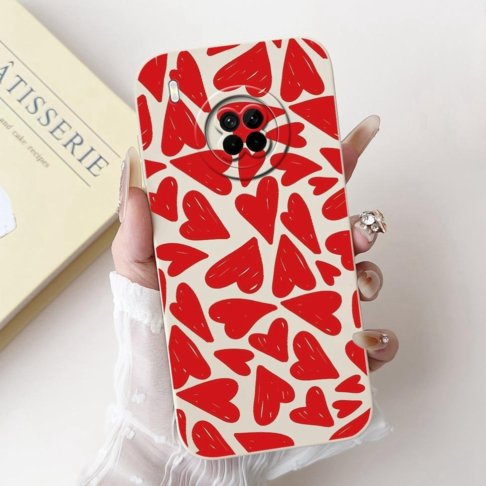 For Huawei Y9A Case Cover Luxury Fashion Flowers Kawaii Cute Cat Shockproof Phone Case For Huawei FRL-22 FRL-23 FRL-L22 FRL-L23