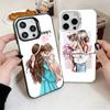 Mom Baby Girls Theme Soft Phone Case for iPhone 15 16 17 Pro Max 17Air 16E 14 Plus 13 12 Mini Shockproof Cover Back Shell