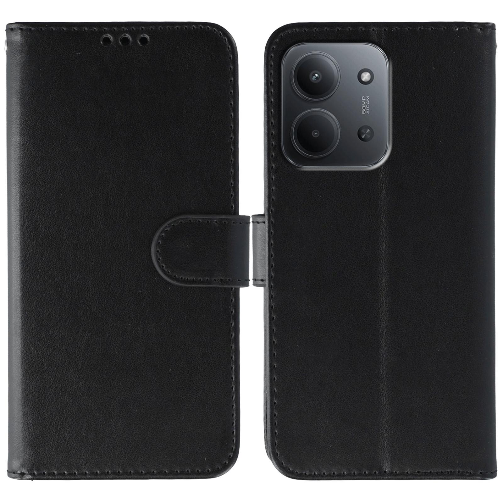 

Для Xiaomi Redmi 15C 4G (Глобальний) (171мм)/Чохол для Poco C85 4G Шкіряний відкидний гаманець Чохол для телефону з ремінцем Black