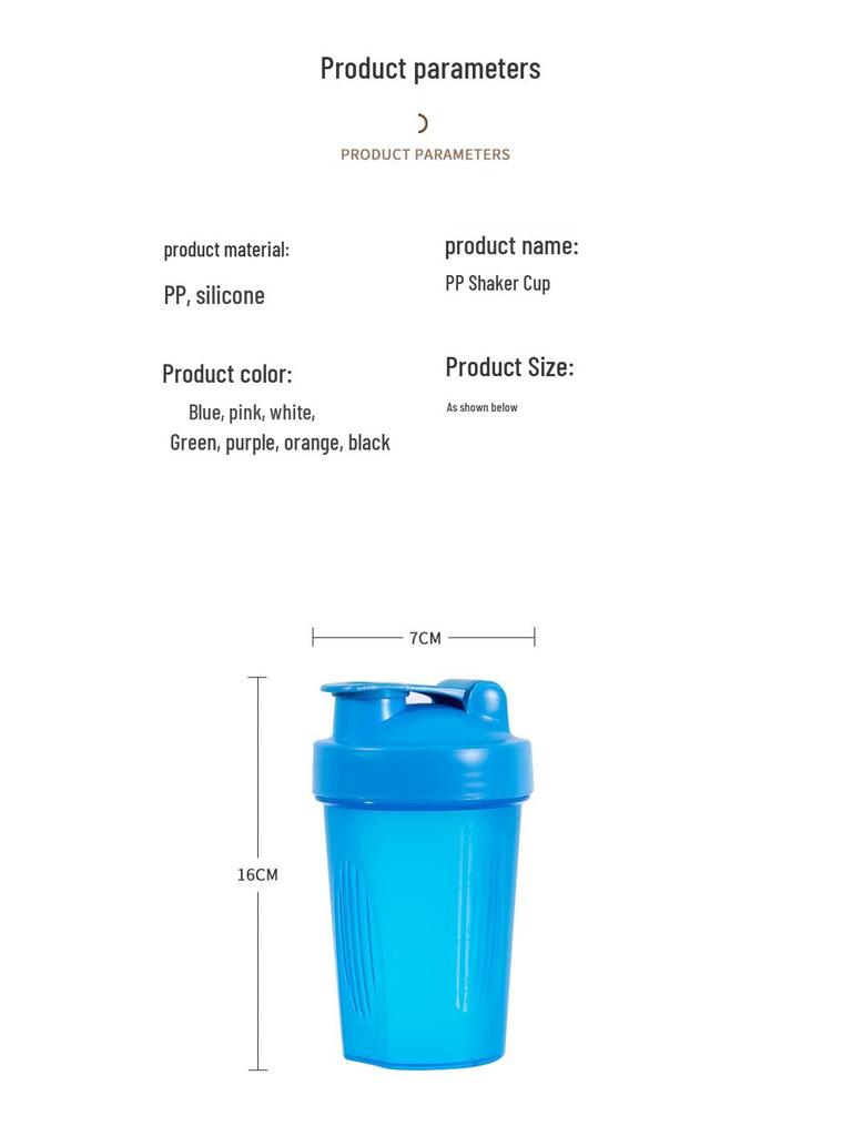 400ml Personalisierbare Protein Shaker Flasche für Sport, Fitness und Sojamilch mit Logo-Option