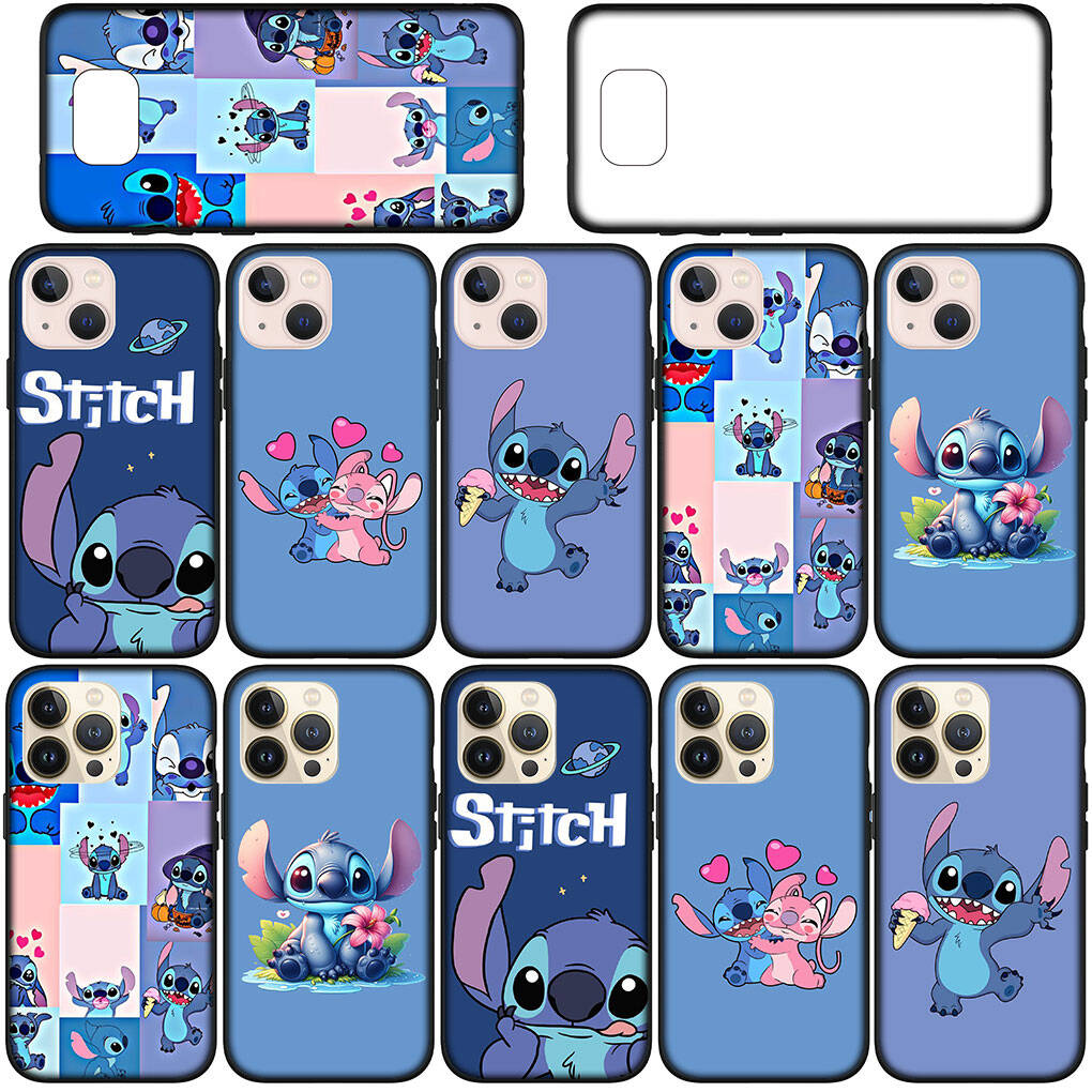 Cover for iPhone 17 16 15 Xiaomi Poco Redmi Note 14 13 12 Pro Max 9 16e Samsung Galaxy S25 S24 S23 OPPO Huawei Blue Lilo Pink Stitch Anime Phone Case