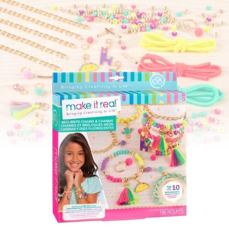Sparkling Star And Moon Diy Beaded Bracelet Kit For Girls Crystal Jewelry Creation Set