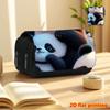 Panda Cub Print Flip-Top Pencil Case Suitable for School & Travel - Large Capacity Double-Layer Organizer with Panda, Multi-Functional Makeup & Statio