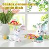 Rabbits Tray, Easter Candy Bowl, Easter Ornaments
