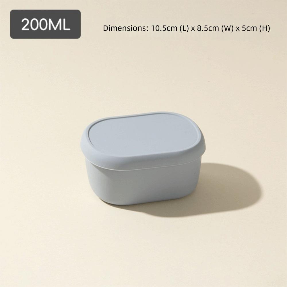 

New Food Grade Silicone Lunch Box 200/300/600ML with Lid Food Container Leak Proof BPA-Free Storage Box Picnic
