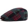 New Y2K Patchwork Plaid Beret For Men Women Retro Flat Cap Vintage Hip Hop Newsboy Hat Unisex Spring Autumn