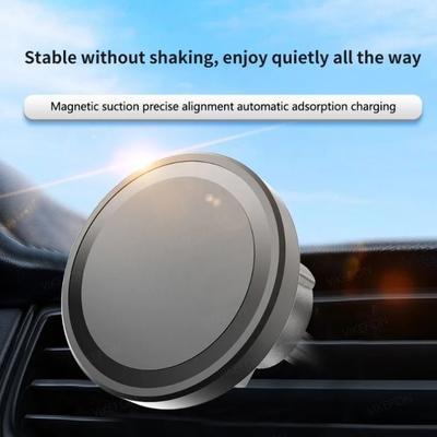 Magnetický Držák na Telefon do Auta GPS Stojan 360° Otáčení Bezdrátová Nabíječka Pro Magsafe iPhone 16 15 14 13 12 Pro Max Rychlé Nabíjení Držák
