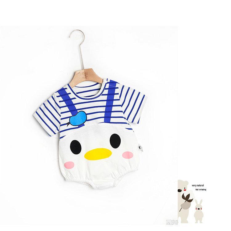 Infant & Toddler Short Sleeve Summer Romper - Cute Newborn Wrap-Around Outfit