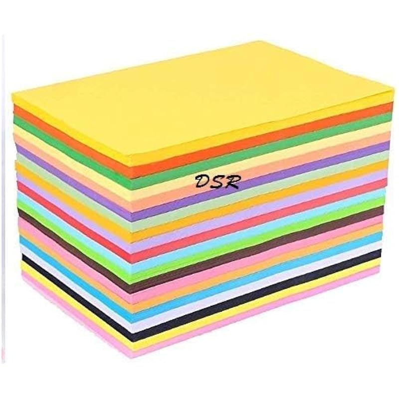 Eclet A4 100 Coloured Sheets (10 Sheets each color) Copy Printing/Art and Craft Paper Double Sided ColouredOffice Statio