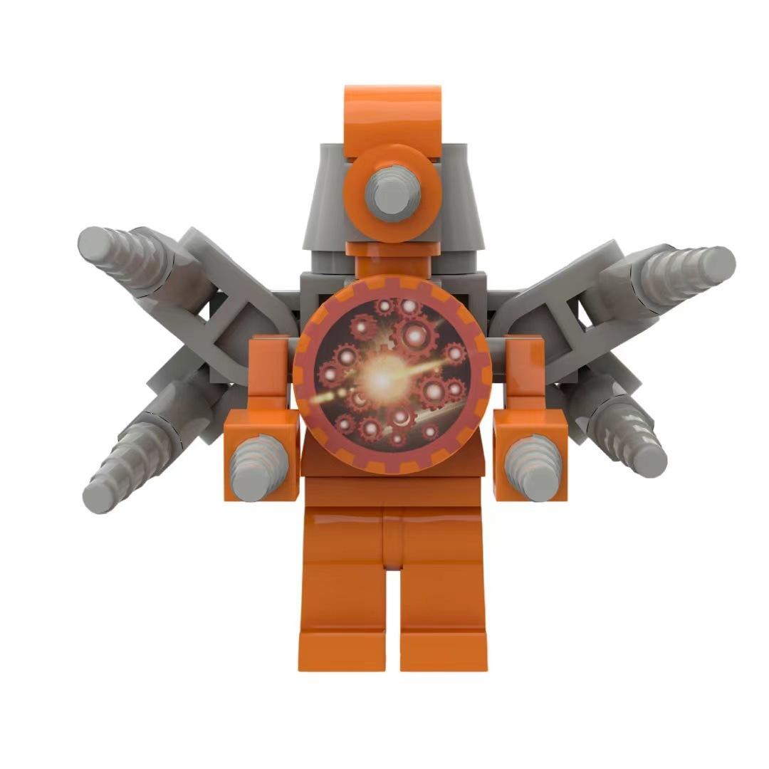 

Титан, що стежить за людиною, людиною-туалетом, будівельними блоками, мініфігурками