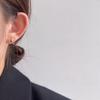 Commute-Style Mini Love Heart S925 Sterling Silver Gold Stud Earrings