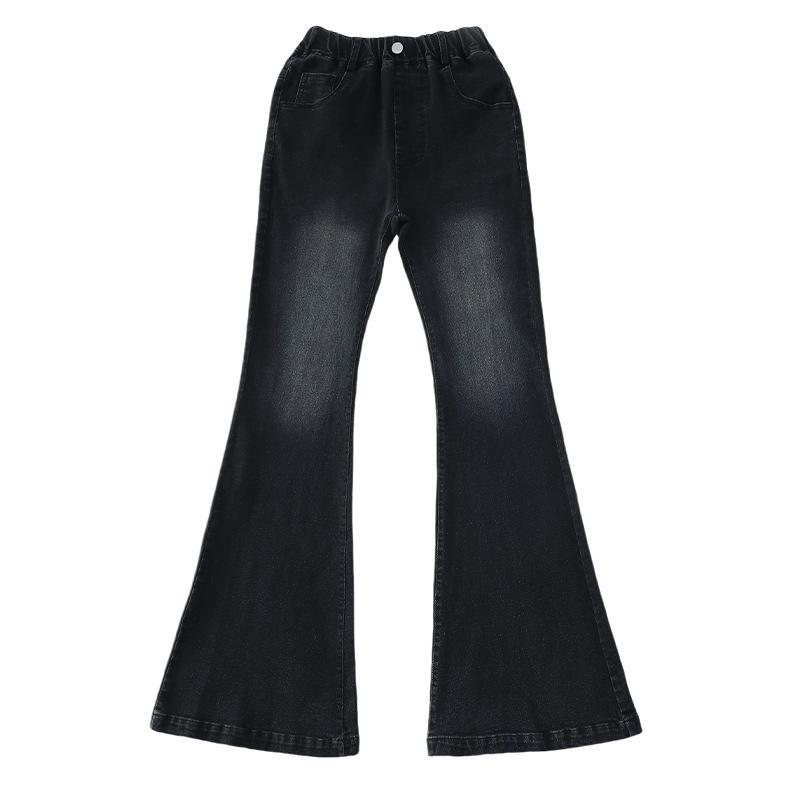 Girls' Flared Jeans with Bow - Autumn 2025 Fashion