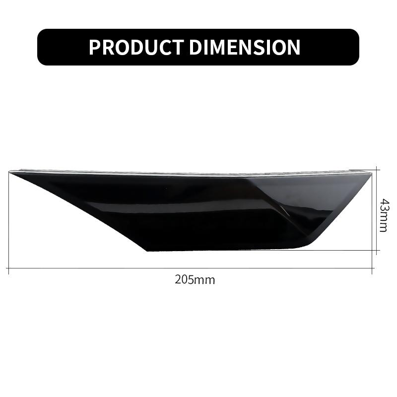 2PCS For 10th generation Honda Civic 2016-2020 Clear & Smoked LED Side Blinker Indicator Marker Light Black Smoked Lens