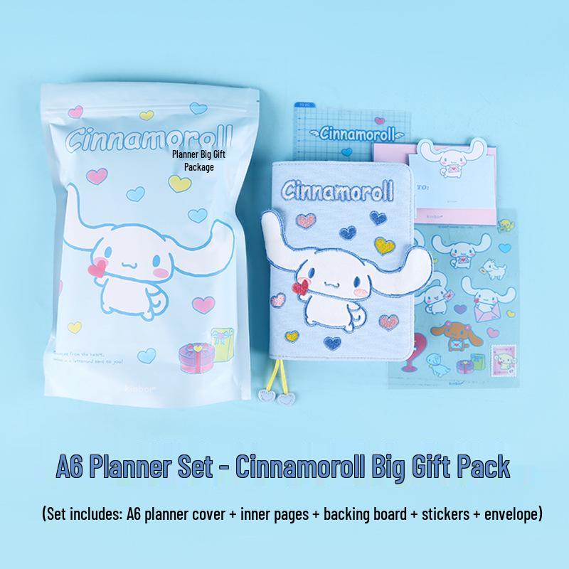 Guangbo A6 Cinnamonroll & Kuromi Strap Set Cute Planner Diary Gift Notebook
