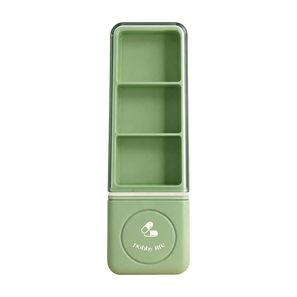 3 Compartment Pill Organizer 2-IN-1 Drug Tablet Organizer Durable Pill Box Splitters