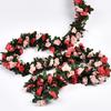 2.5m Rose Artificial Silk For Wedding Garland Fake Plant Flowers Vine Home Room Wedding Wall Hanging Garden Arch DIY Decoration