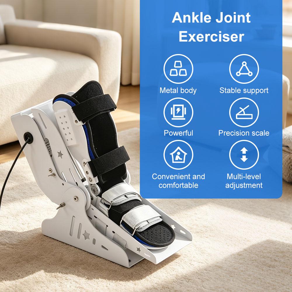 Electric Ankle Trainer , Leg Rehabilitation Exerciser Metal Frame Comfortable Wear Adjustable Ankle Joint Training Machine