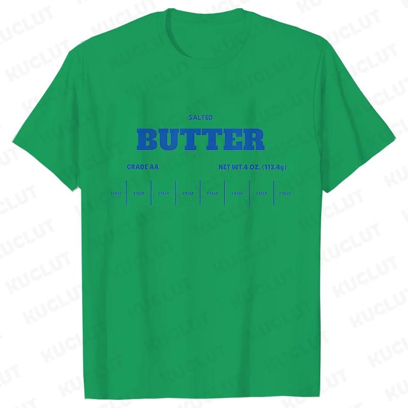 Cotton Tee Salted Butter Print Women Tshirt Short Sleeve O Neck Women Tshirt Butter Lover Ladies Tee Shirt Tops Clothes Camisetas Mujer