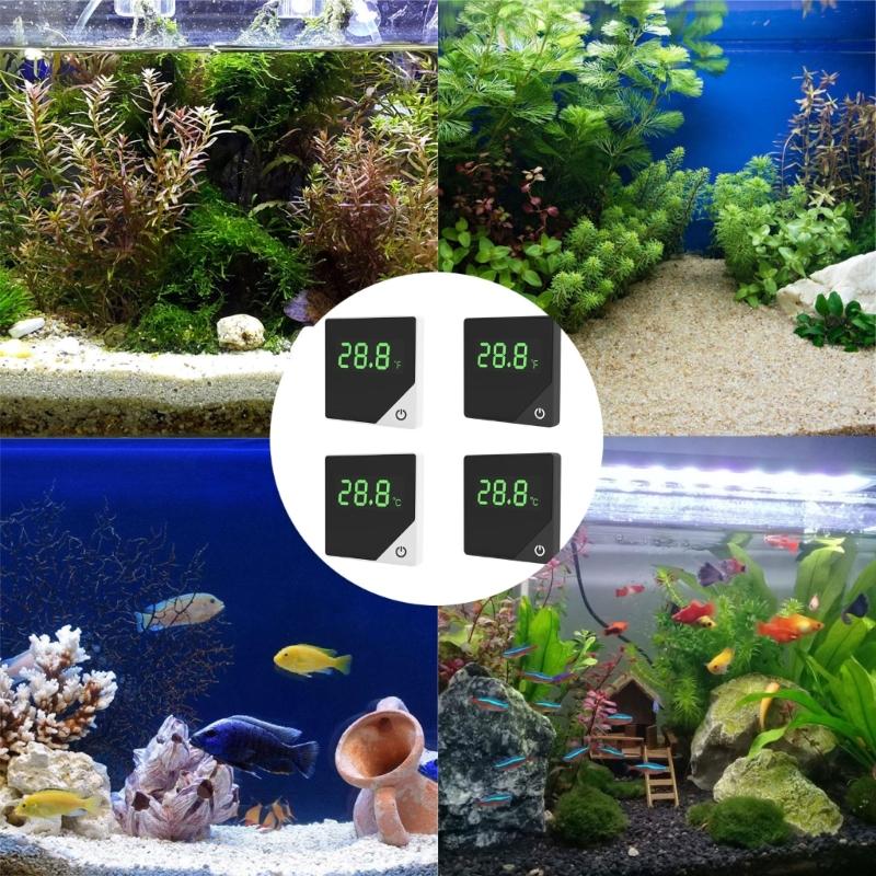 Aufkleb-Wassertemperaturmesser Digitalanzeige Alarm für Aquarien Terrarien Hydroponik zur Umweltkontrolle