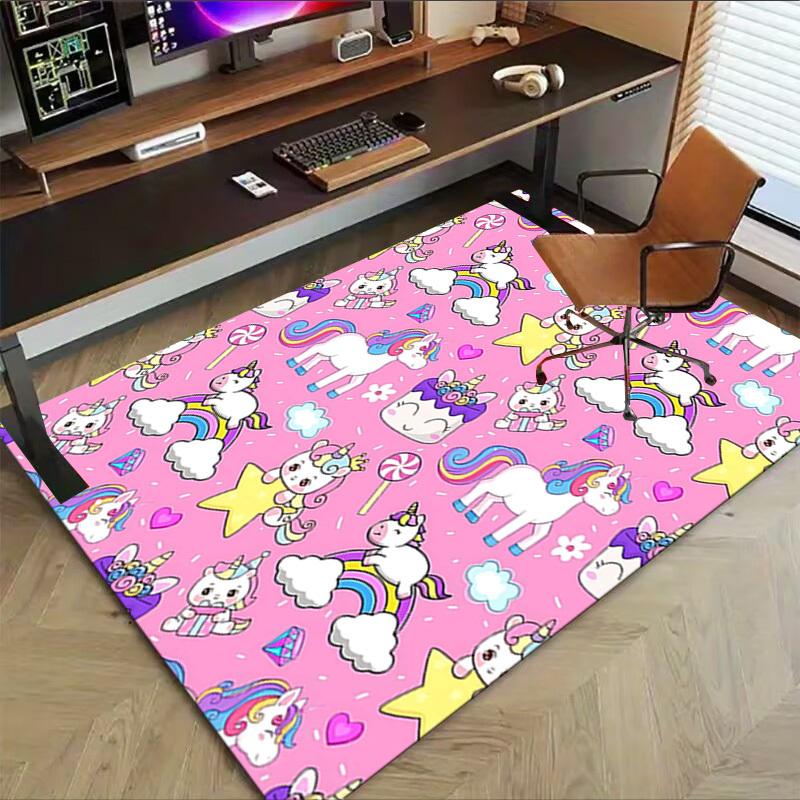 1PC Unicorns Clouds Extra Large Non-Slip Floor carpet, Office, family, bedroom, Studio - Large Area RugJ0339