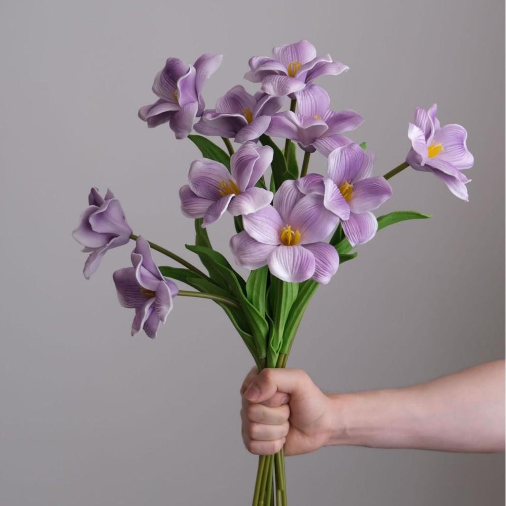 Hochwertige PU Brauner Tulpenblumen-Dekor für Wohnzimmer & Hochzeitsfotografie