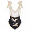 2024 European & American One-Shoulder Backless Maxi Bikini Dress with Sun Protection