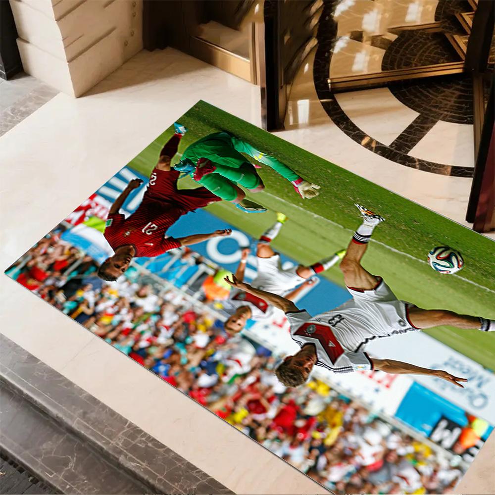 Ronaldo's Soccer Legend Floor Mat Design for Game Room Decorate room Dormitory Foyer Antislip Carpet Decorate Offices