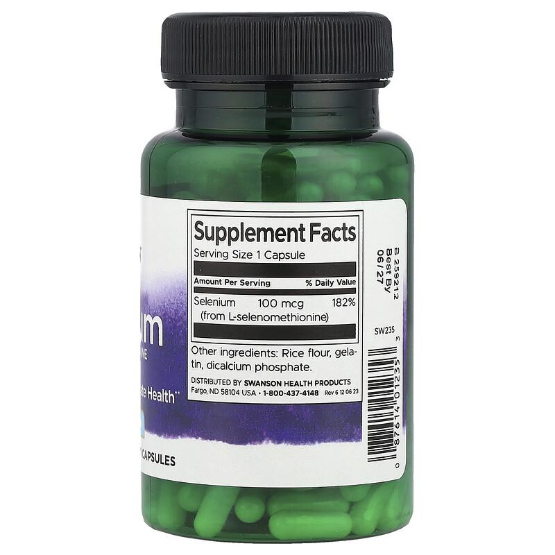 Selenium, 100 Mcg, 200 Capsules