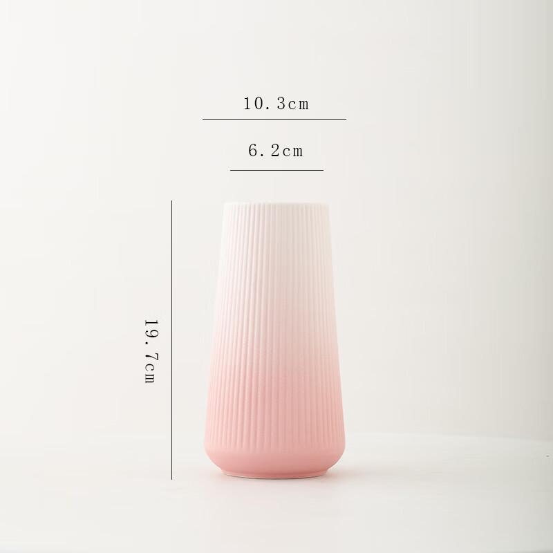 Gradient Pink Waterdrop Ceramic Vase