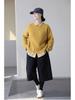 Four Seasons Retro Black Pure Cotton Elastic Waist Loose Casual Canvas Trousers