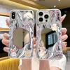 Sweet Girl Rabbit Blue Bear Mirror Apple 11 Anti-drop Protective Case iPhone11promax Mobile Phone Case