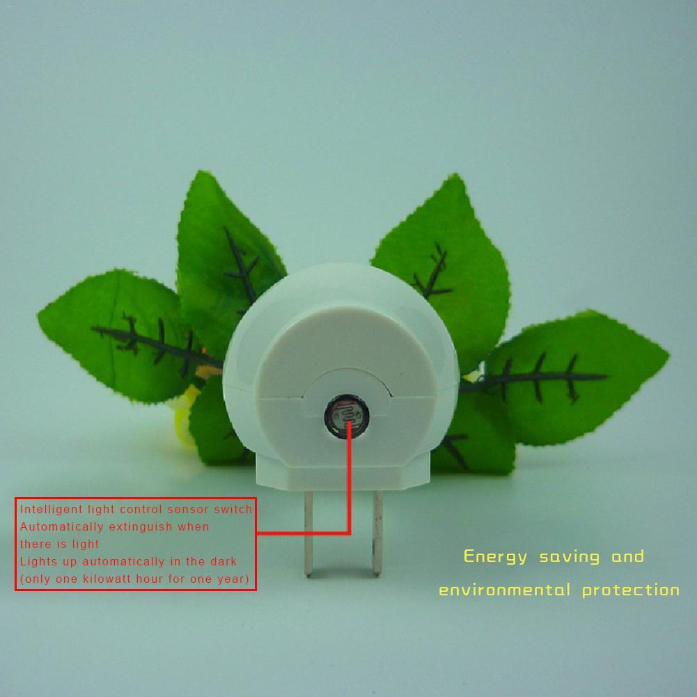 Led Night Light Luminous Colorful Flower Lamp Intelligent Light Control For Home Bedroom Decoration (us Plug)