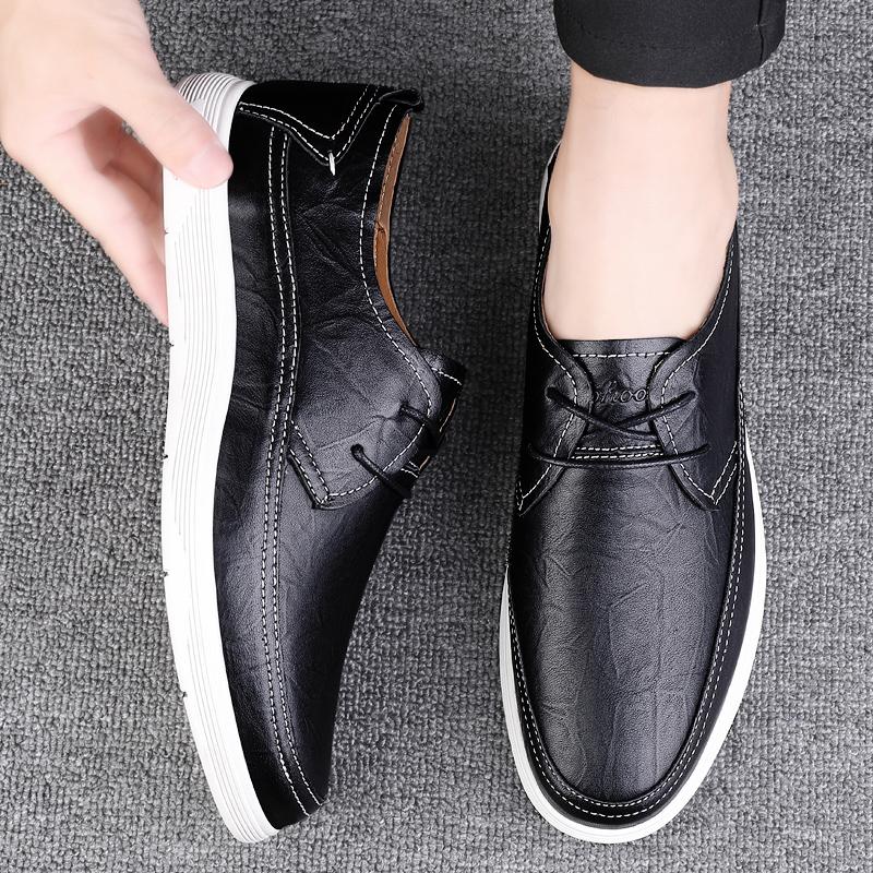 Spring autumn Gentleman Oxfords Leather Shoes lace up outdoor Luxury Goods Men Shoes Fashion Casual Formal Business Male flats