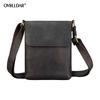 2024 Retro Men's Genuine Leather Shoulder Bag - Crazy Horse Crossbody Backpack with iPad Compartment