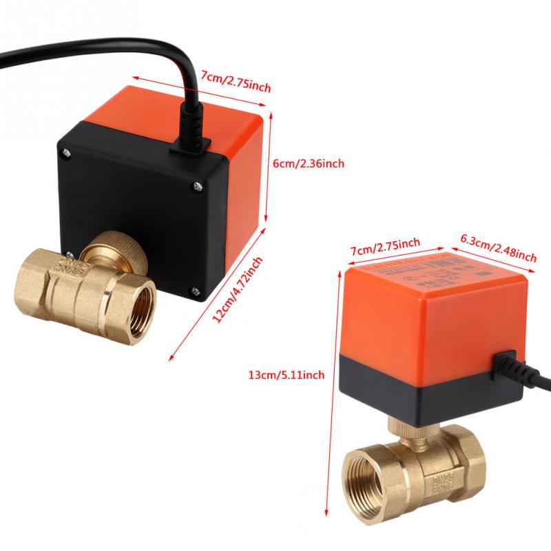 2-Way Electrical Valve 3-Wire 1-Point Control G1/2 DN15 AC220V ZKS-KS Motorized Brass Ball Valve 2-Way Electrical Valve 3-Wire 1-Point Control G1/2 DN15 AC220V ZKS-KS Motorized Brass Ball Valve
