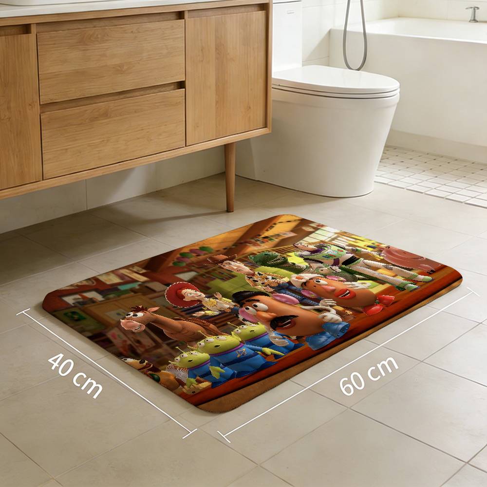 Film T-Toy Cartoon S-Story Floor Mat Rectangle Anti-slip Home Soft Badmat Front Door Indoor Outdoor Mat Welcome Doormat