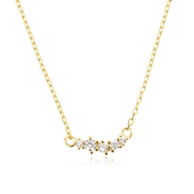 

Серебряный кулон с круглым цирконом и фианитом 18 карат, покрытый серебром Angelique Sparkle Tutti Frutti, длинная цепочка, радужный фианит