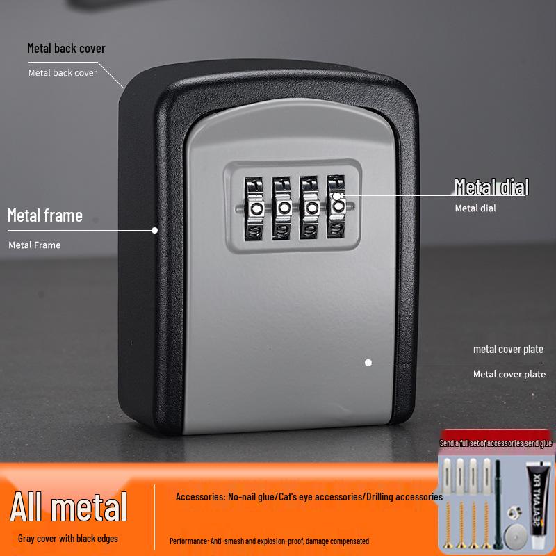 Wall-Mounted Anti-Theft Key Lock Box for Homes and Construction Sites