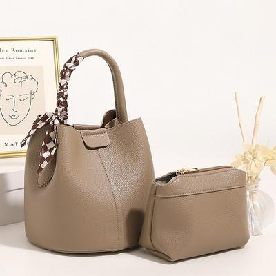 Damen Frühling und Sommer Bucket Bag, Pendler Handtasche, High-End, Modische und vielseitige Umhängetasche