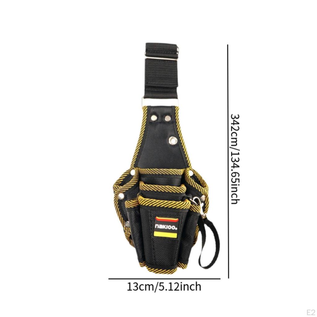 Electrician Tool Pouch with Multiple Pockets Multipurpose Utility Belt Waist Bag for