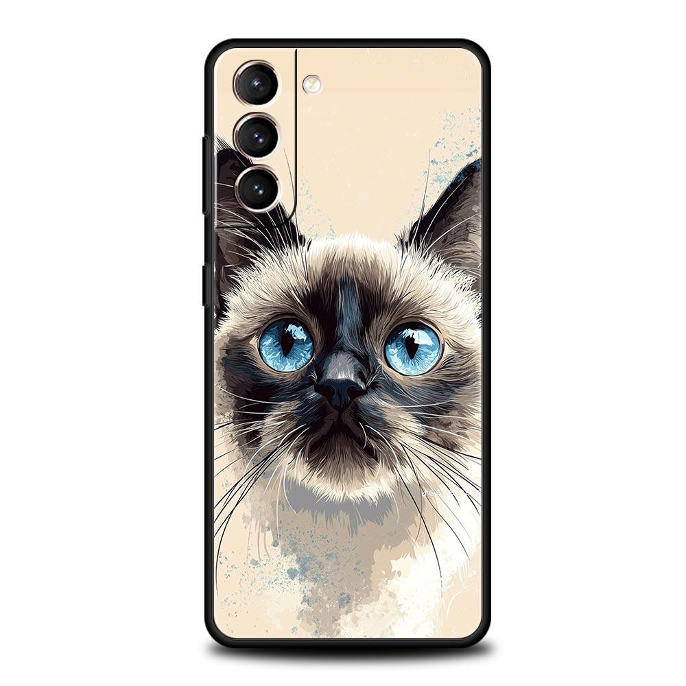 Daily Life of Cute Cats Phone Case For Samsung Galaxy S26 Ultra S25 Plus S24 FE S23 S22 5G S21 S20 Cover Black Soft