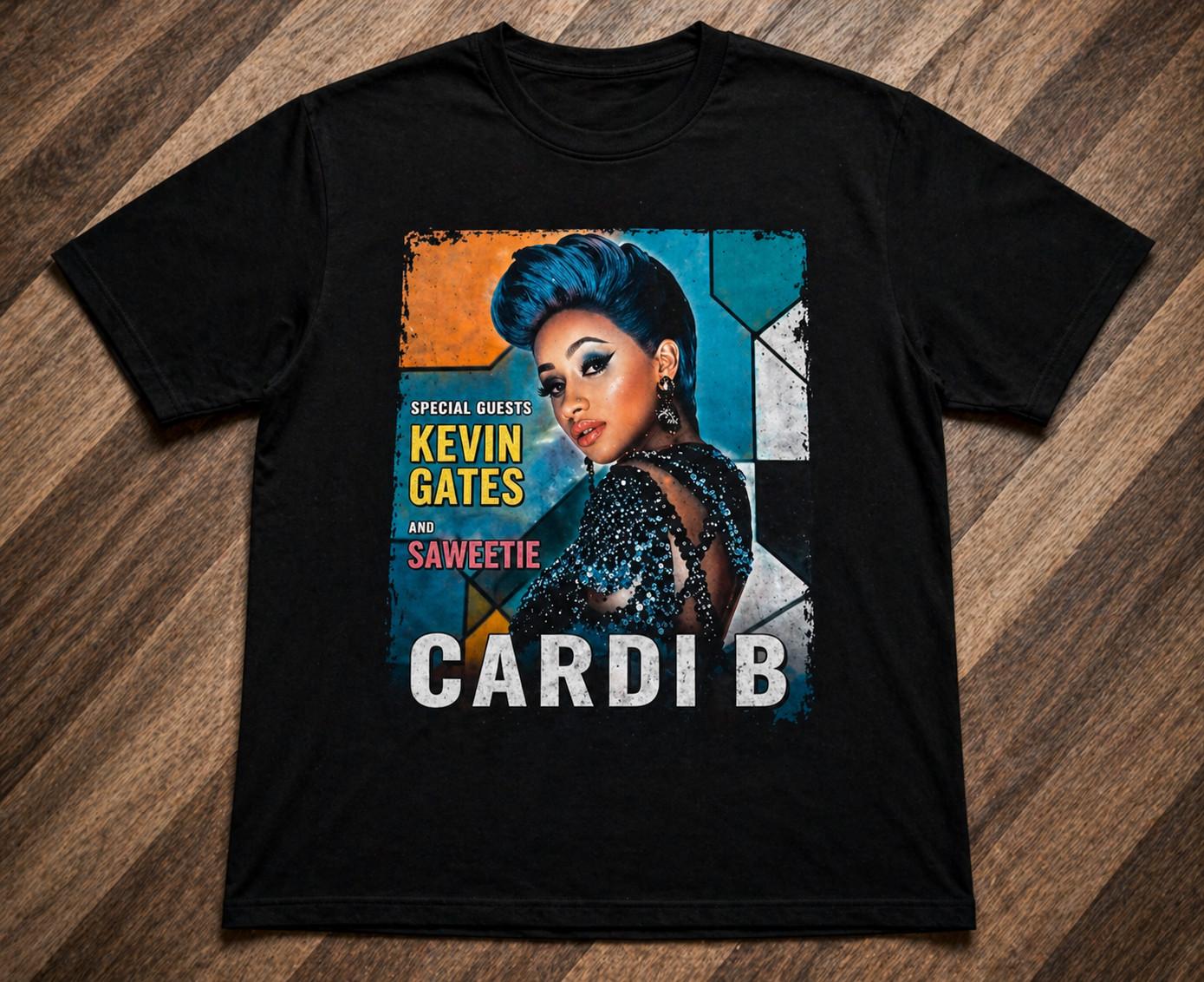 CARDI B CONCERT TOUR T MENS M KEVIN GATES SAWEETIE MERCH HIP HOP Unisex T-Shirt XXXXL