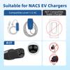 EVqiaoyi NACS to Type2 EV Adapter 32A 7KW from Tesla Pile to Type2 EV Charging Converter for EU Standard Cars