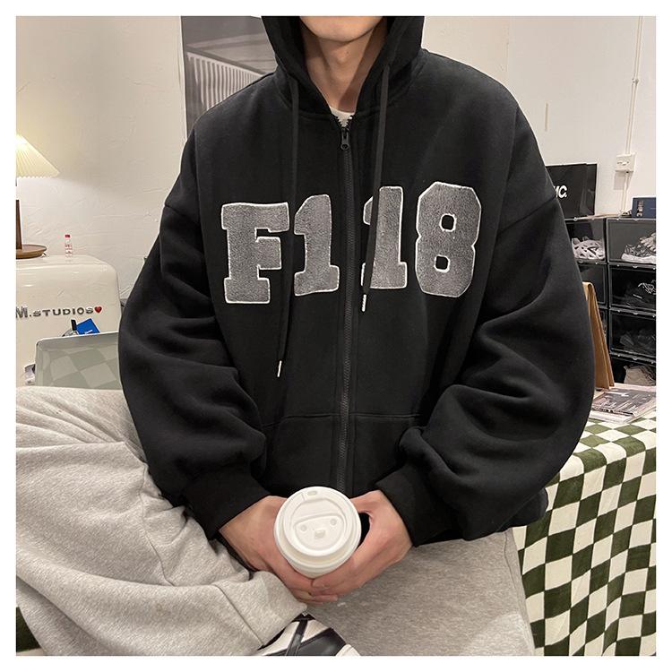 Oversized Men's Cardigan Hoodie - Spring & Autumn Trendy Design Jacket