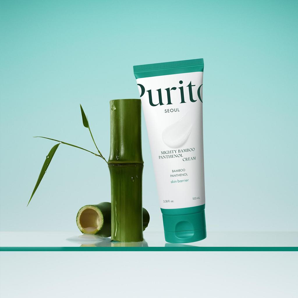 Purito Seoul Mighty Bamboo Panthenol Cream 10% Panthenol Barrier Moisturizing Soothing Face Cream 100ml