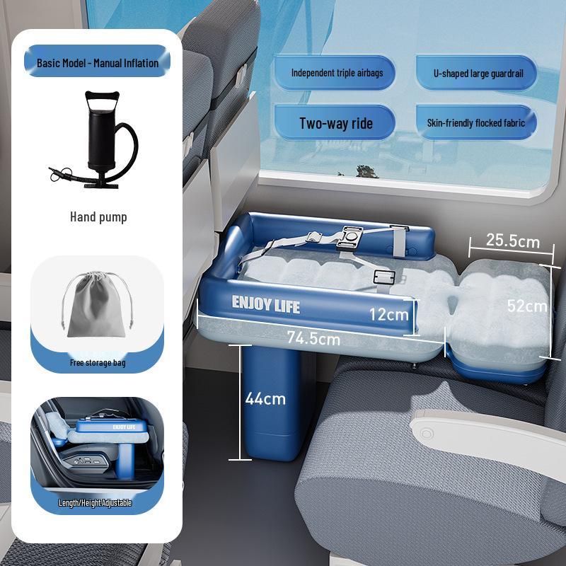 High-Speed Portable Inflatable Kids Travel Mattress for Planes and Cars