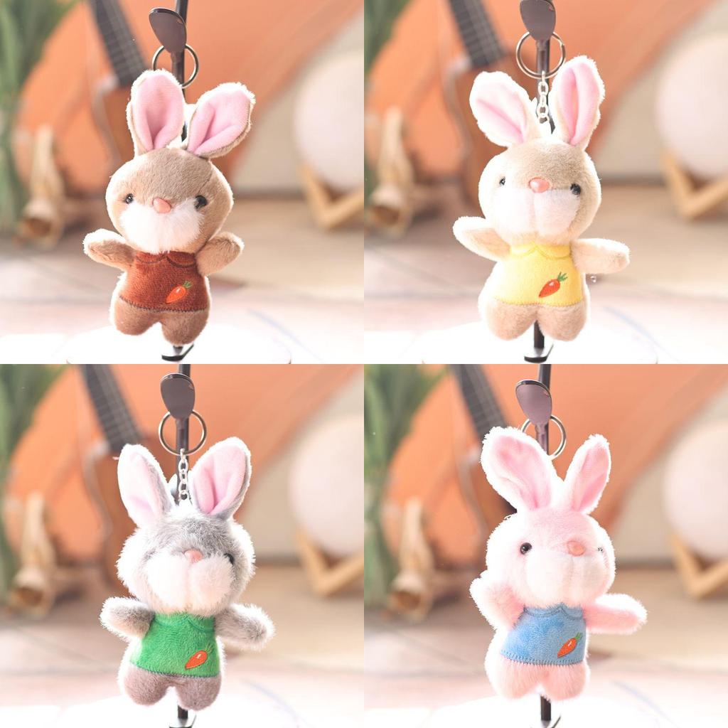 Cute Rabbit Plush Toy With Pp Cotton Filling For Bag Decor And Gifts