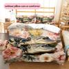 Crocodile Pattern Bedding Home Decoration Birthday Gift (1 * duvet cover + 2 * pillowcase, without core)