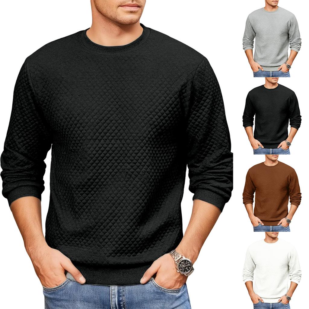 Men's Retro Pullover Neck Casual Sweatshirt