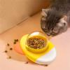 Cat Interactive Rotatable Cat Dog Leak Food For Pet Puzzle Relief Boredom Food Feeder Dispenser Yellow